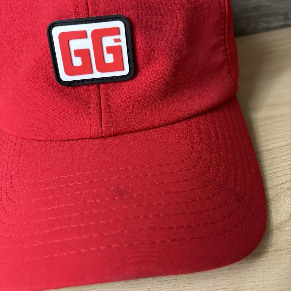 Goodguys Hat Cap Strap Back Red Performance Patch Mesh Vented Trucker Mens